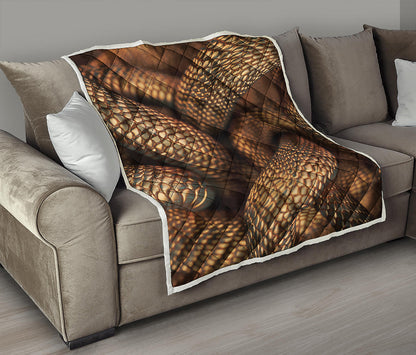Bronze Snake Print Quilt