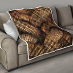 Bronze Snake Print Quilt