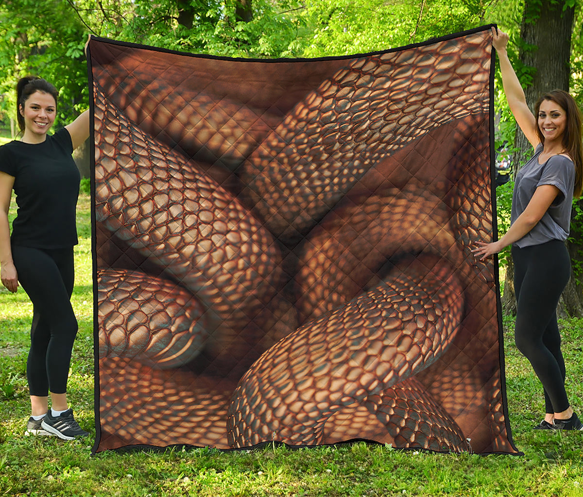 Bronze Snake Print Quilt