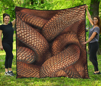 Bronze Snake Print Quilt