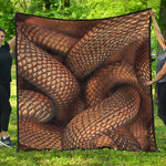 Bronze Snake Print Quilt