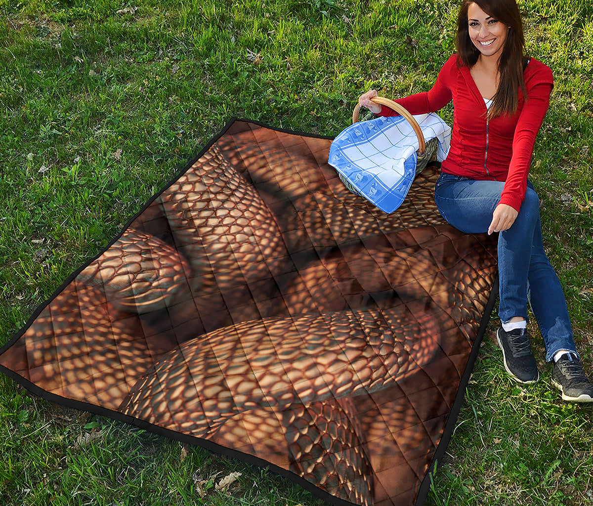 Bronze Snake Print Quilt
