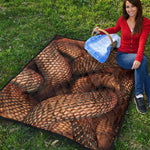 Bronze Snake Print Quilt