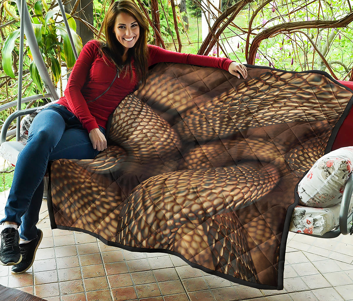 Bronze Snake Print Quilt