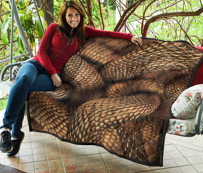 Bronze Snake Print Quilt