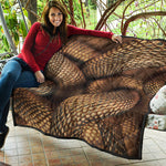 Bronze Snake Print Quilt