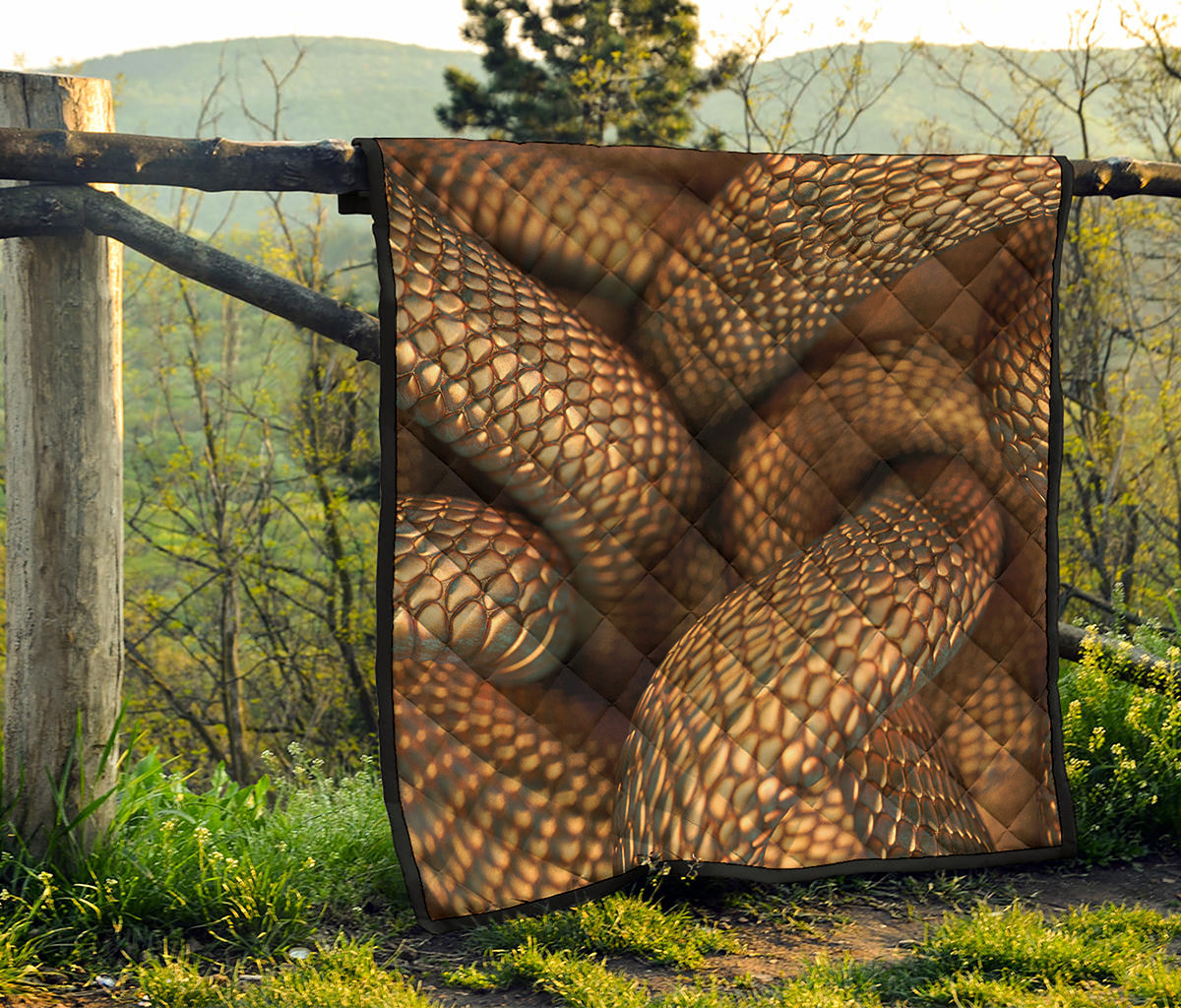 Bronze Snake Print Quilt