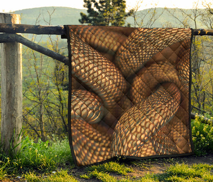 Bronze Snake Print Quilt
