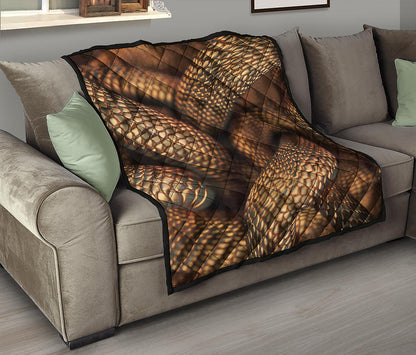Bronze Snake Print Quilt