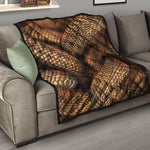 Bronze Snake Print Quilt