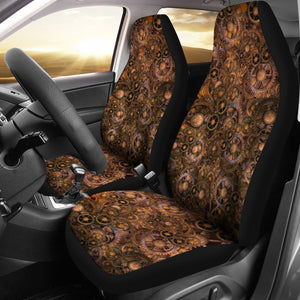 Bronze Steampunk Universal Fit Car Seat Covers GearFrost
