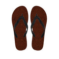 Brown Aboriginal Dot Pattern Print Flip Flops