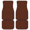 Brown Aboriginal Dot Pattern Print Front and Back Car Floor Mats