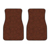 Brown Aboriginal Dot Pattern Print Front Car Floor Mats