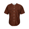 Brown Aboriginal Dot Pattern Print Men's Baseball Jersey