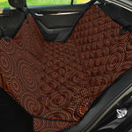 Brown Aboriginal Dot Pattern Print Pet Car Back Seat Cover