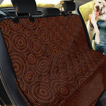 Brown Aboriginal Dot Pattern Print Pet Car Back Seat Cover