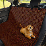 Brown Aboriginal Dot Pattern Print Pet Car Back Seat Cover