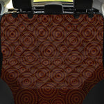 Brown Aboriginal Dot Pattern Print Pet Car Back Seat Cover