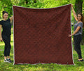 Brown Aboriginal Dot Pattern Print Quilt