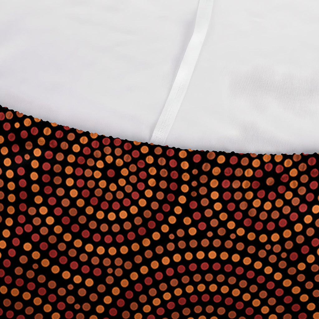 Brown Aboriginal Dot Pattern Print Sofa Cover