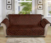 Brown Aboriginal Dot Pattern Print Sofa Protector