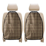 Brown And Beige Buffalo Check Print Car Seat Organizers