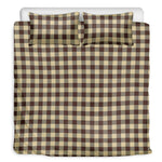 Brown And Beige Buffalo Check Print Duvet Cover Bedding Set