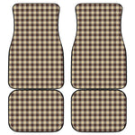 Brown And Beige Buffalo Check Print Front and Back Car Floor Mats