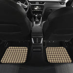 Brown And Beige Buffalo Check Print Front and Back Car Floor Mats