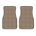 Brown And Beige Buffalo Check Print Front Car Floor Mats