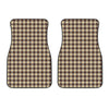 Brown And Beige Buffalo Check Print Front Car Floor Mats