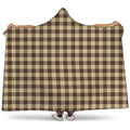 Brown And Beige Buffalo Check Print Hooded Blanket