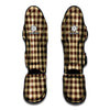 Brown And Beige Buffalo Check Print Muay Thai Shin Guard