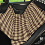 Brown And Beige Buffalo Check Print Pet Car Back Seat Cover