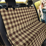 Brown And Beige Buffalo Check Print Pet Car Back Seat Cover