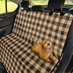 Brown And Beige Buffalo Check Print Pet Car Back Seat Cover