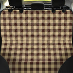 Brown And Beige Buffalo Check Print Pet Car Back Seat Cover