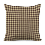 Brown And Beige Buffalo Check Print Pillow Cover