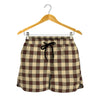 Brown And Beige Buffalo Check Print Women's Shorts