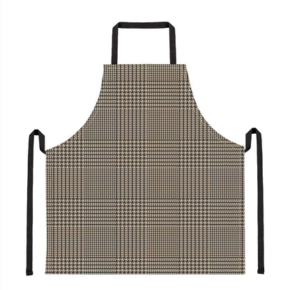 Brown And Beige Glen Plaid Print Apron
