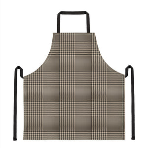 Brown And Beige Glen Plaid Print Apron