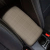 Brown And Beige Glen Plaid Print Car Center Console Cover