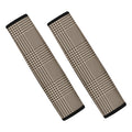 Brown And Beige Glen Plaid Print Car Seat Belt Covers