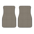 Brown And Beige Glen Plaid Print Front Car Floor Mats
