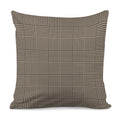 Brown And Beige Glen Plaid Print Pillow Cover