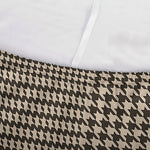 Brown And Beige Glen Plaid Print Sofa Cover