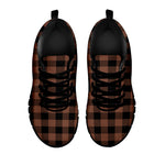 Brown And Black Buffalo Check Print Black Sneakers