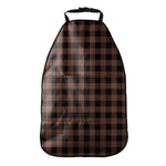Brown And Black Buffalo Check Print Car Seat Organizers
