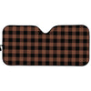 Brown And Black Buffalo Check Print Car Sun Shade